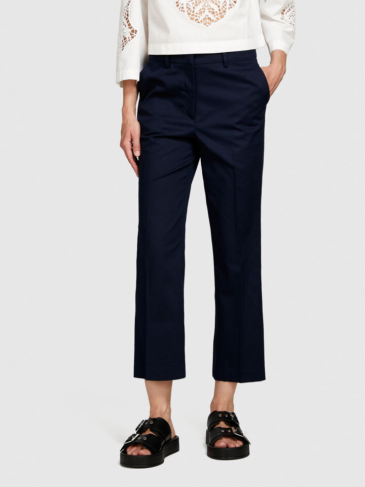High-waisted trousers - women's high-waisted trousers - Dark Blue | Sisley image number 4